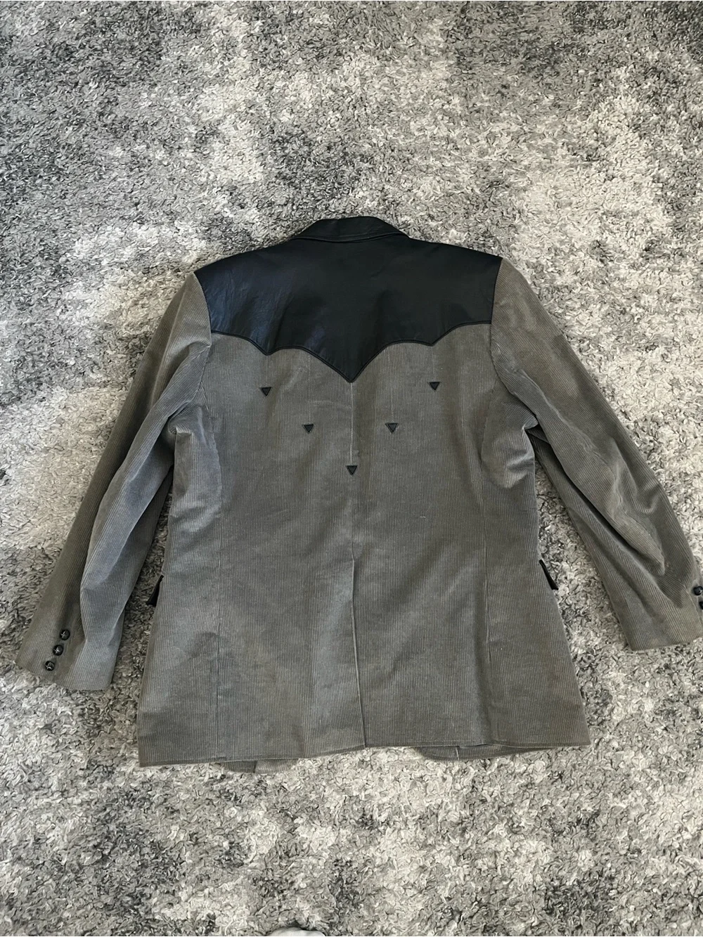 Vintage Pioneer Wear  Two-Tone Corduroy/Leather Blazer